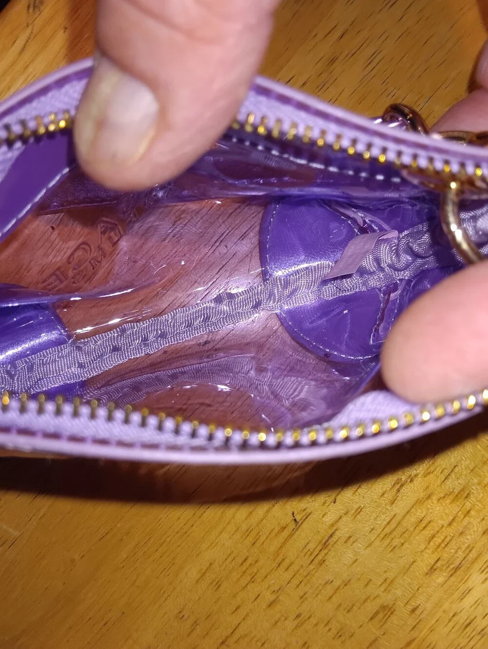 Versace Parfums Mini Purple See Through Wristlet